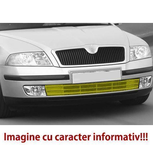 Grila bara fata Audi A6 (C7), 01.2011-06.2014, Dreapta, 4G0807682, 13E127-4 fara locas pentru proiectoare, insertie crom