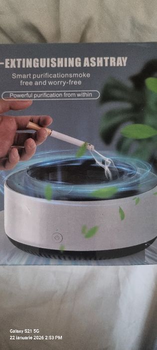 Scrumiere electrica cu bateri