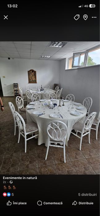 Scaune si mese de inchiriat