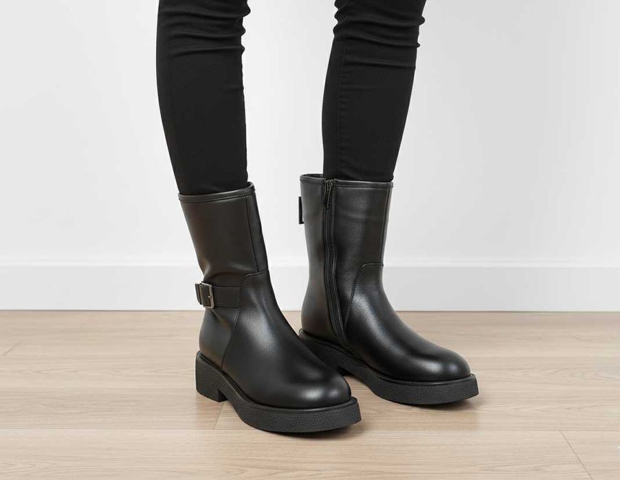 Женские Зимние сапоги Barborrylia — натуральная кожа и мех, 35,36