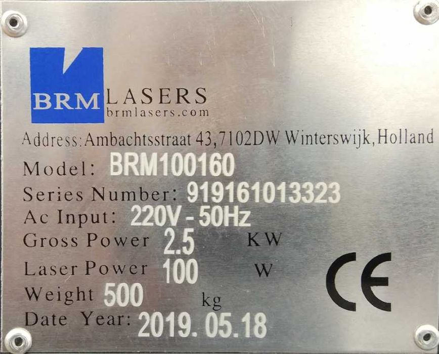 Gravator Laser CO2 BRM 100160 (100W)