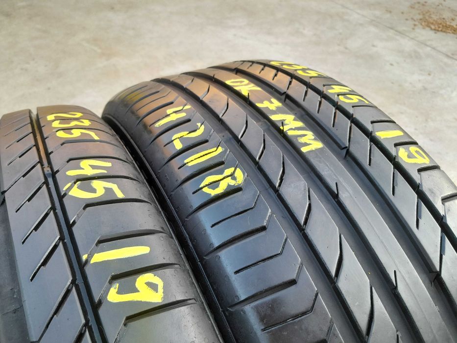 Doua anvelope vara 235 45 19 continental sportcontact 5 profil 7 mm