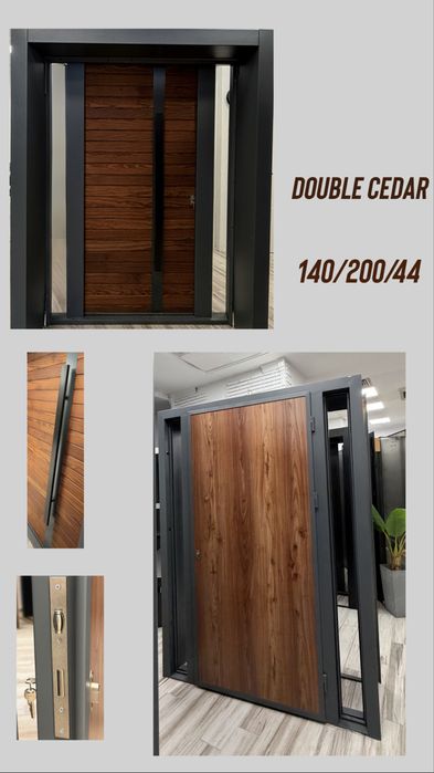 Входна врата за външни условия-Double cedar