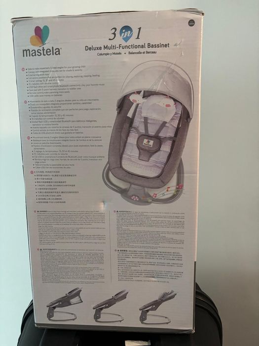 Balansoar electric 3 in 1, cu bluetooth, telecomanda, Mastela - F putin Utilizat