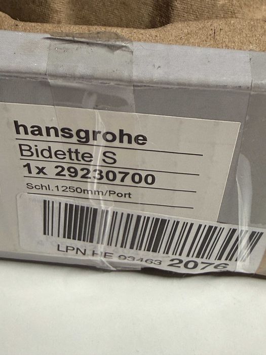 Hansgrohe Bidette S baterie bideu cu set de duș ascuns alb