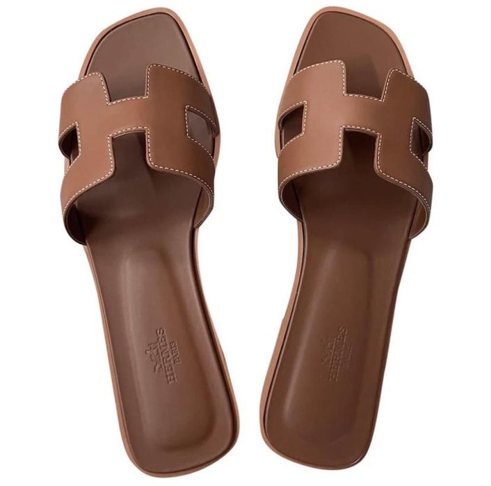 Vand Papuci Slapi HERMES din piele naturala Full Box 36 37 38 39