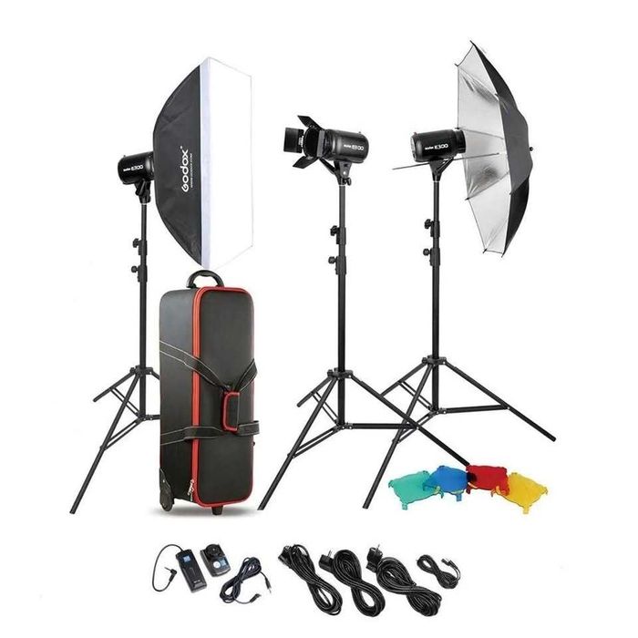 Kit Blitz Studio 300W Godox E300-D
