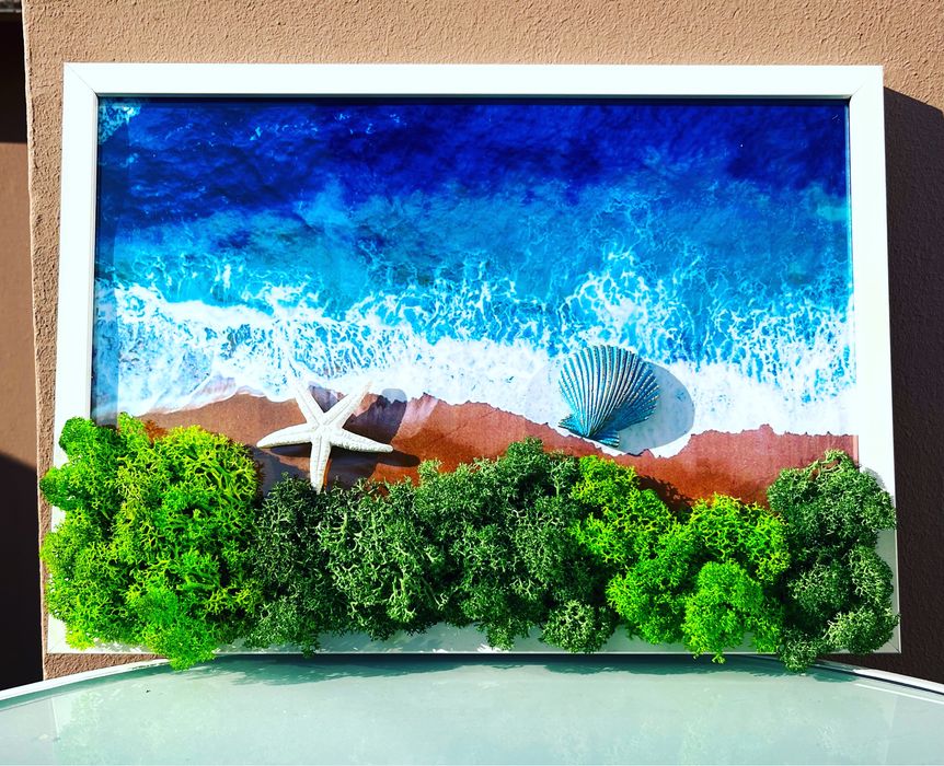 Картина със скандинавски мъх море