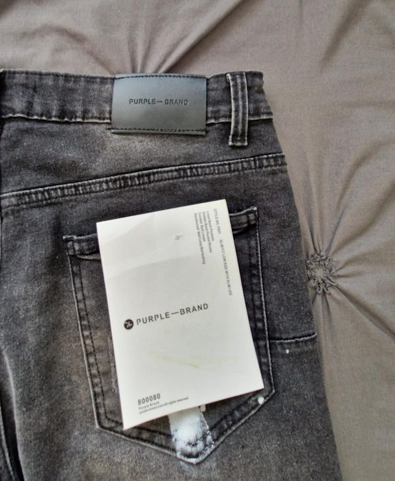 Blugi Purple - Gri - Marimea L - Noi