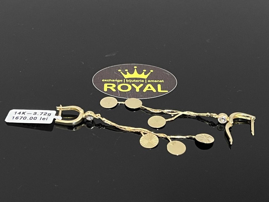 Bijuteria Royal CB : Cercei dama aur 14k 585 3,72 gr