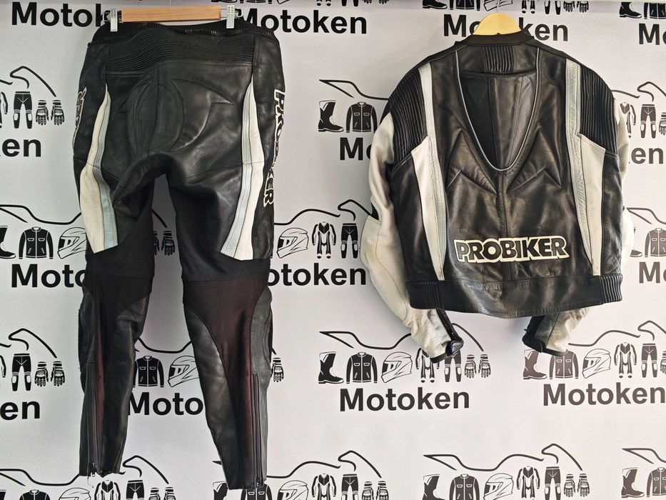 Costum moto piele Probiker cu cocoasa marime 54