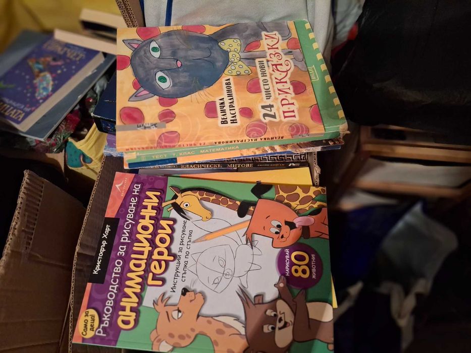 Различни книги и помагала- детска литература, атласи