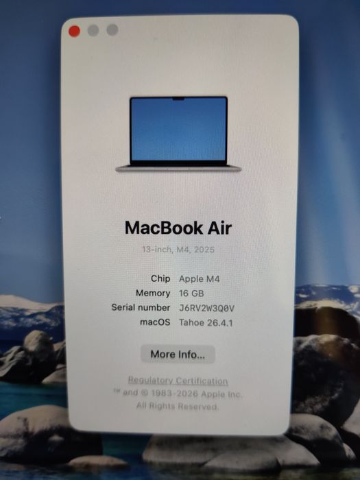 Macbook Air M4 13.6" 16gb 512ssd