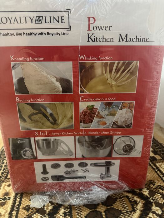 Robot de bucătărie Royalty Line 1900W, 6.5L, 3 în 1 – NOU