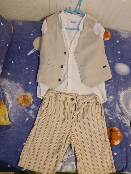 Costum elegant băieți mayoral (cămașă, vestă +pantaloni scurți )