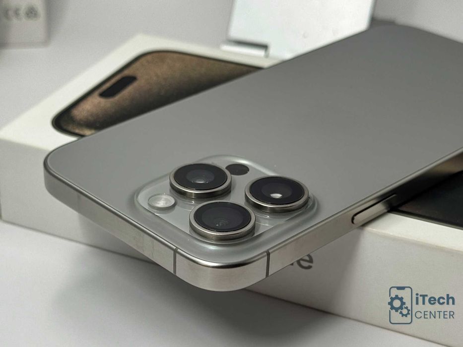 iPhone 15 Pro MAX, 256GB, Natural Titanium, КАТО НОВ, 1г. ГАРАНЦИЯ!