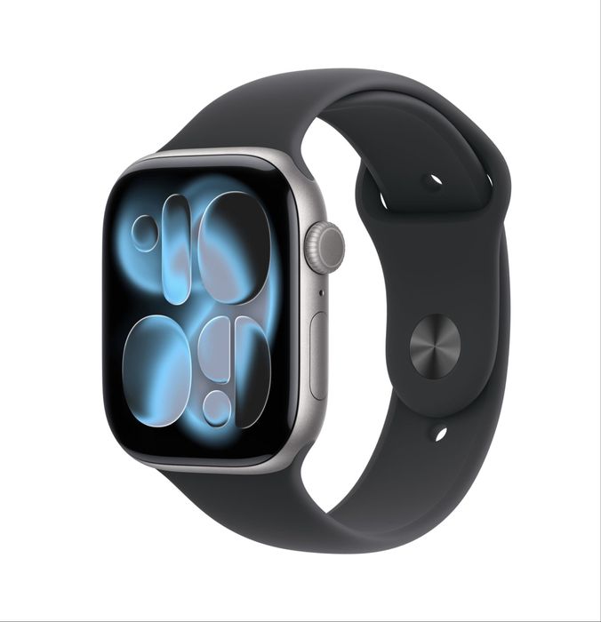 НОВ!!! Apple Watch 11 GPS, Space Grey Aluminium 46mm, Black Sport Band