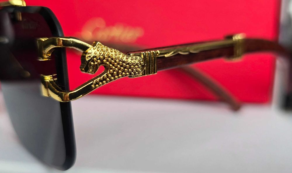 Ohelari de soare Cartier Leopard Negru, factor de protectie UV400