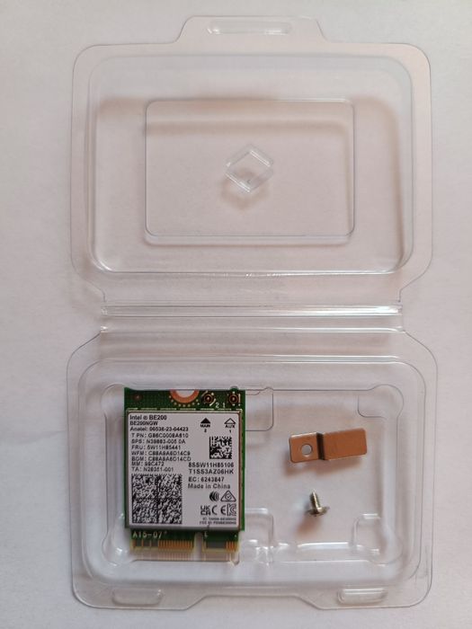 Placă Wireless NICGIGA Wi-Fi 7 - Intel BE200 NGW interfață M.2/NGFF 2230 Bluetooth 5.4 Tri-Band 2,4/5/6 GHz viteză 8,8 Gbps - NOU
