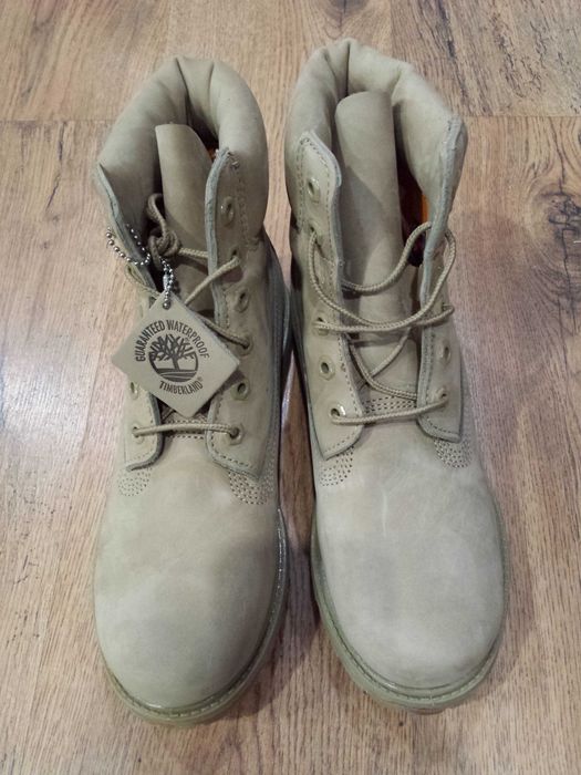 Bocanci dama TIMBERLAND 6 inch premium originali noi piele waterproof nubuck ivoire/crem marimi 40/41/41,5