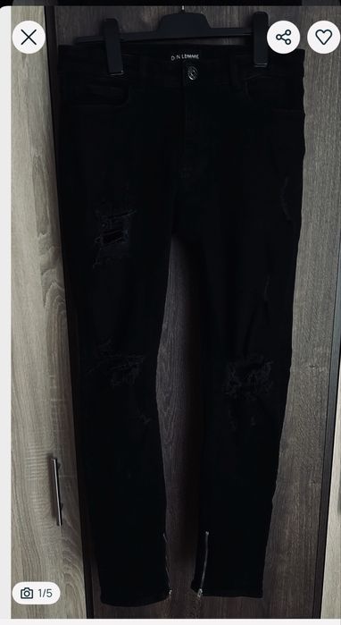 Blugi Rupți Negrii Don Lemme de Barbați