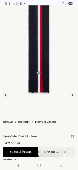 Vand esarfa originala moncler