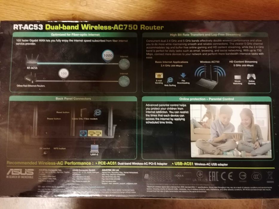 Router ASUS wireless RT-AC53 sigilat & TP Link router
