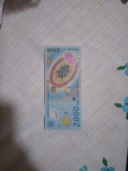 Bancnotă 2.000 lei 1999 – Eclipsa totală de soare – stare perfectă
