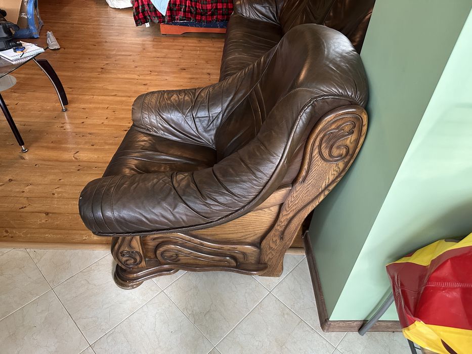 Холандски диван естествена кожа