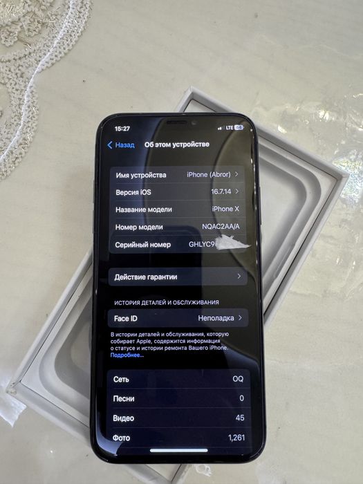 iPhone X sotiladi karobka bor