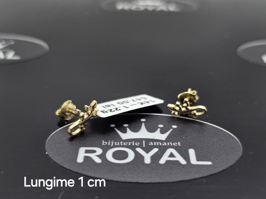 Bijuteria Royal: Cercei aur 14k/1.22 gr