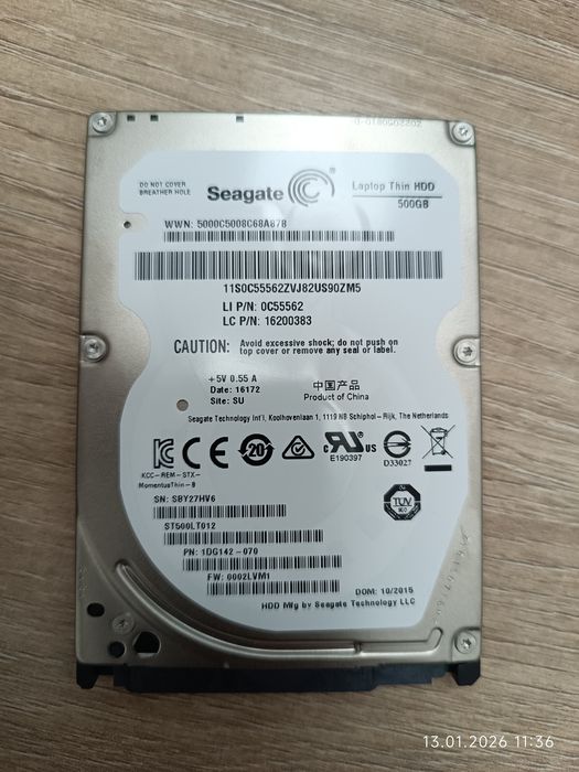 HDD 500 GB Seagate 2.5 для ноутбука