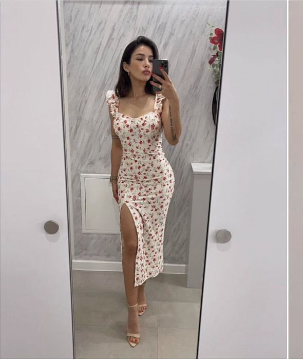 Rochie eleganta, model actual cu imprimeu floral