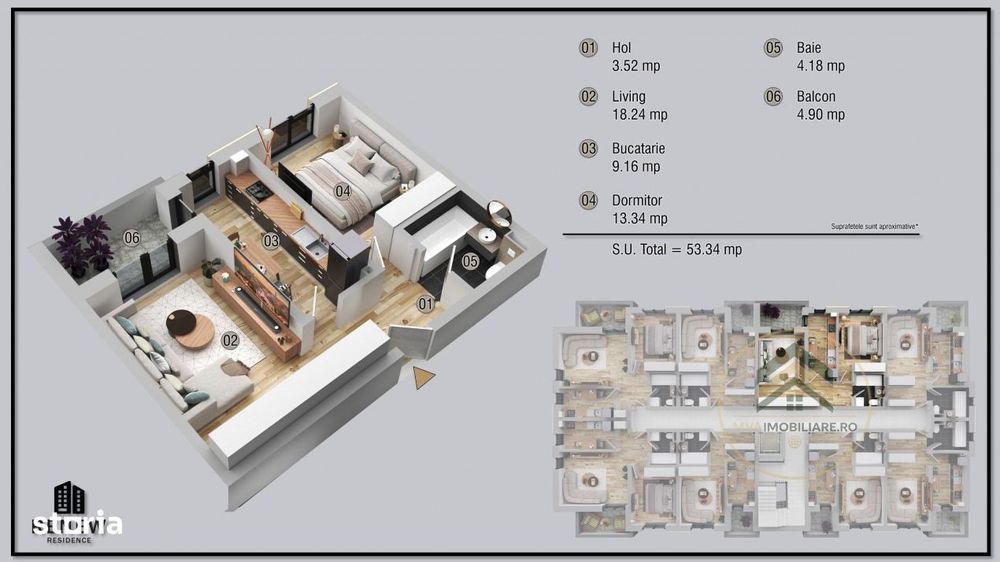 Apartament 2 camere - bloc finalizat Militari Residence