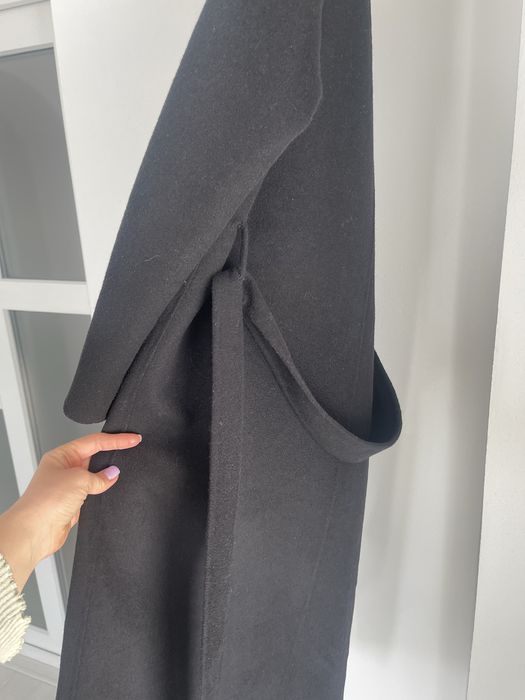 Palton negru cu lana Zara Xs