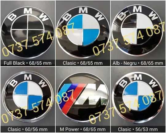 Capace jante BMW,  embleme BMW Seria 1, 2, 3, 4, 5, X,1 X,3 X5, X6