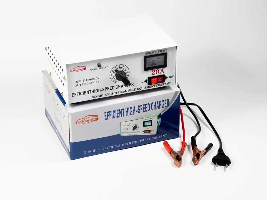 Зарядное устройство для автомобиля 6v/12v.  20А