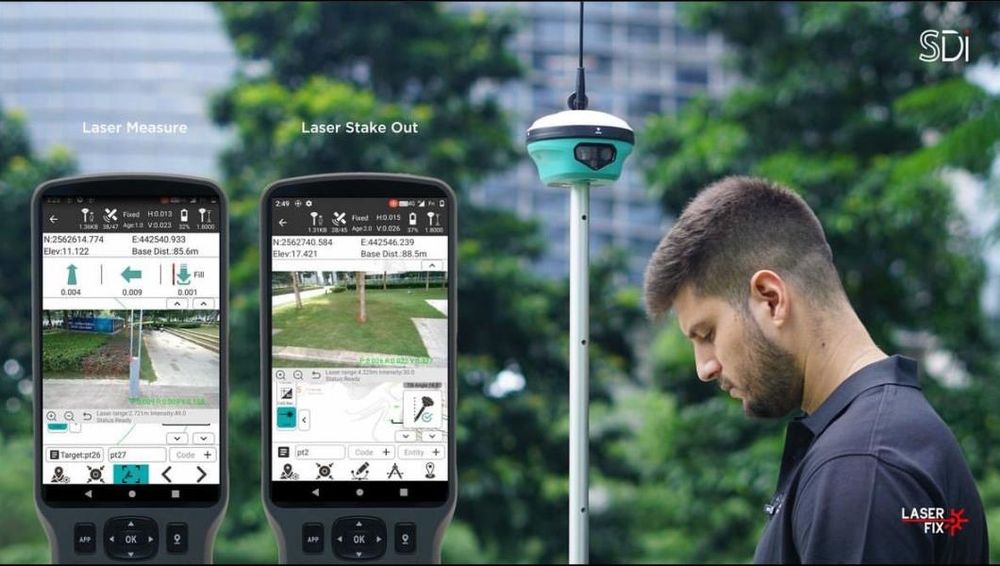 GNSS RTK STEC PRO GNSS LASER 200m2xcamera Ar 1808 canale,Hi Target,Sin