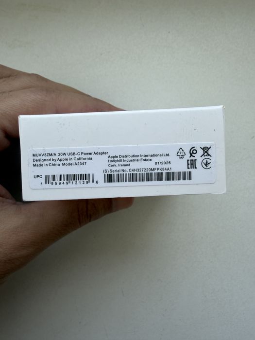 Адаптер Айфон 20W новый ориг