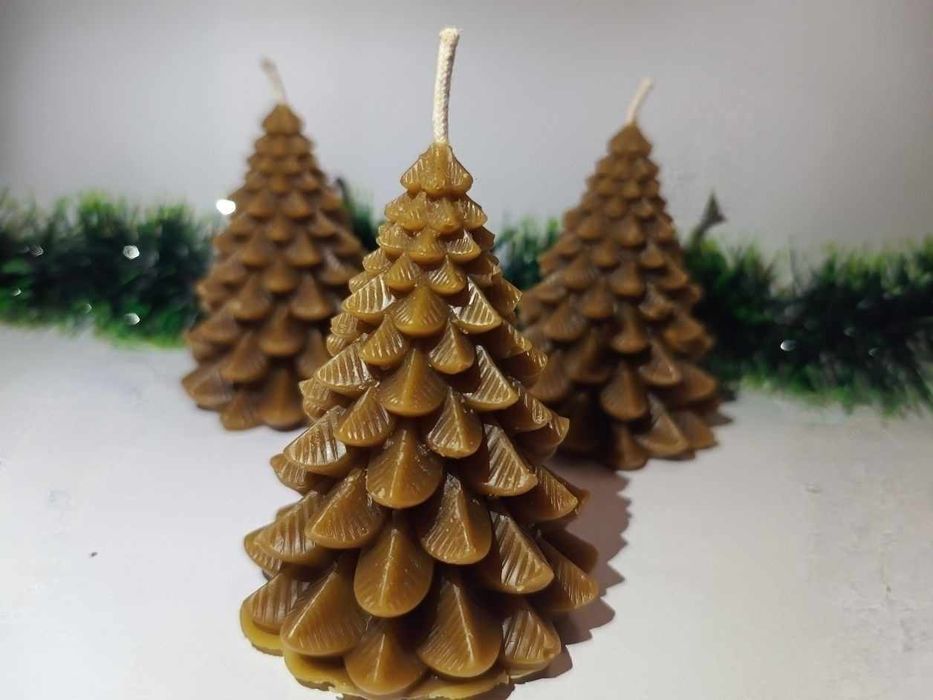 Коледни Био свещи от пчелен восък