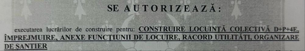Teren cu autorizatie