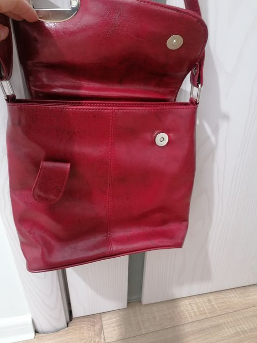 Geanta roșie piele eco