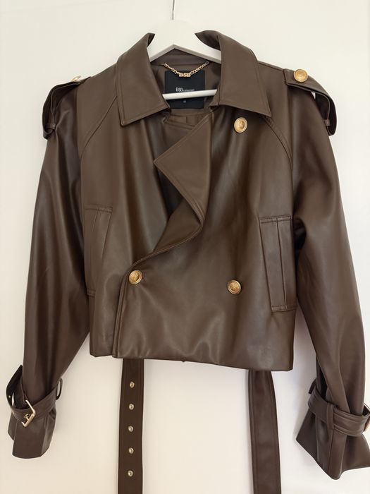 Кожено яке BSB в кафяв цвят