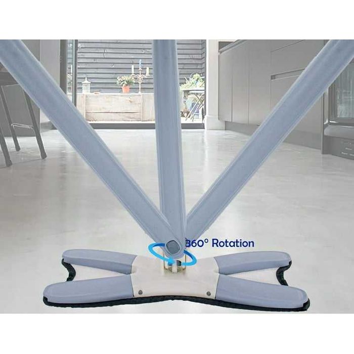 Mop Rotativ 360° cu Laveta Microfibra si Sistem Auto-Stoarcere Cap X