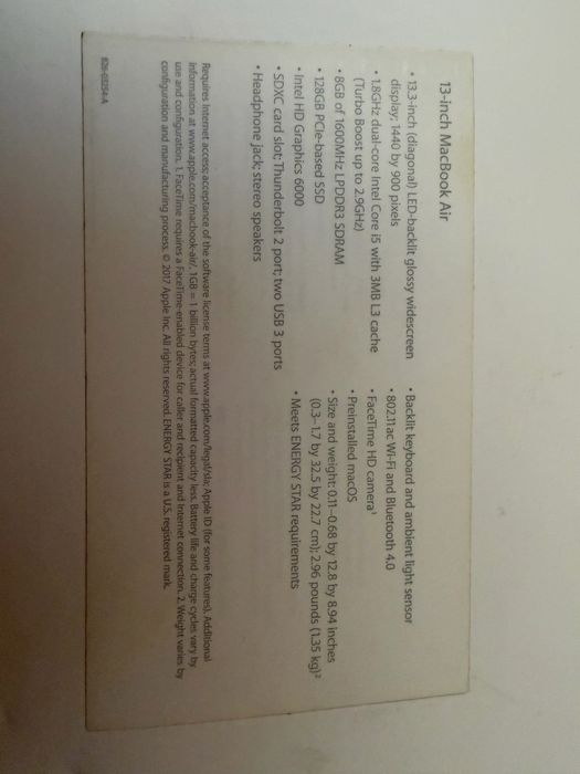 MacBook Air 13inch* Части