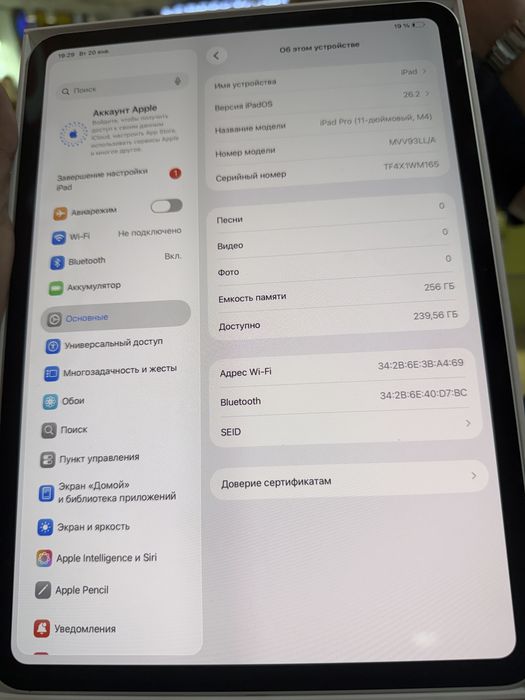 Айпад Pro11 M4 256 гб