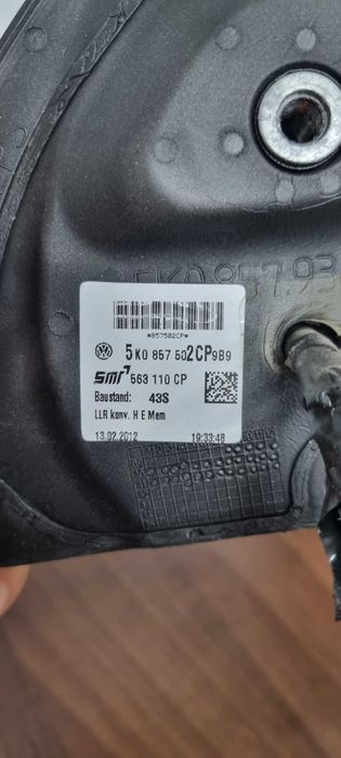 Oglinda dreapta VW Golf 6 Hatchback  de  europa volan stanga