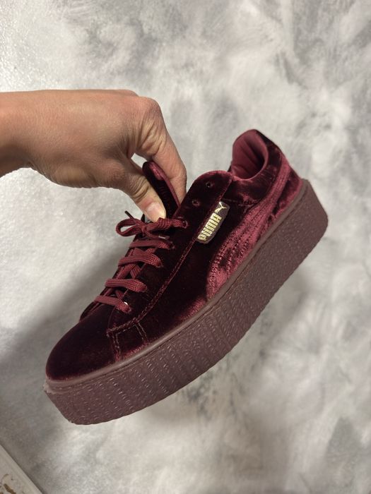 Adidasi Puma Fenty by Rihanna burgundi velvet