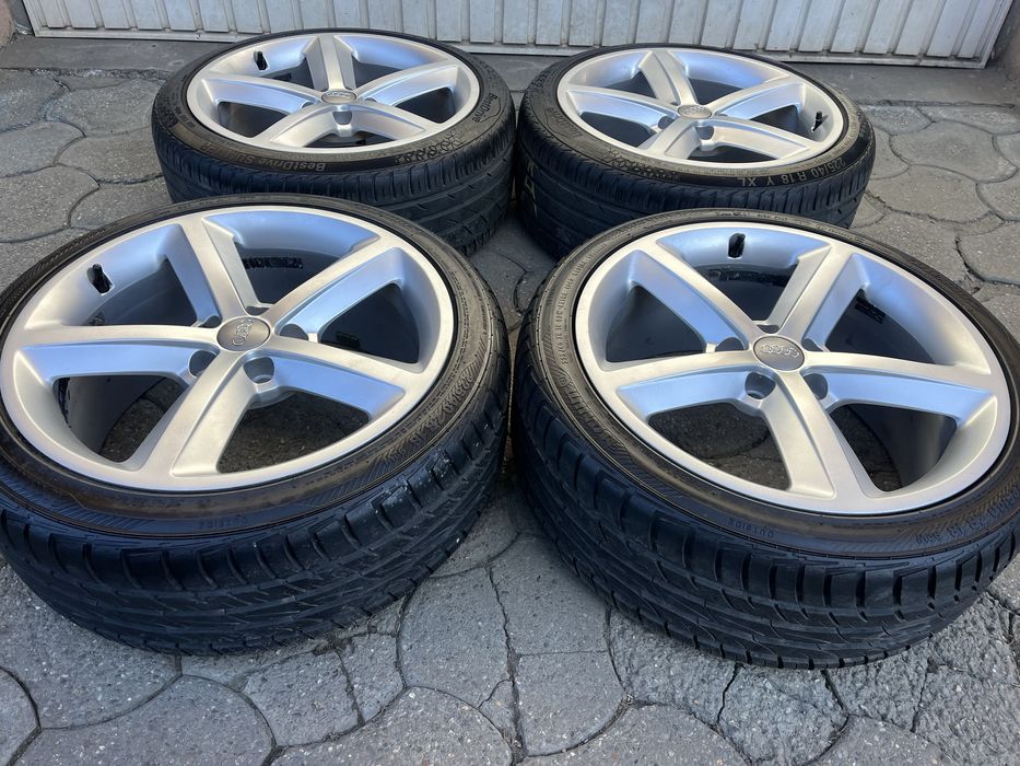 Jante aliaj 5x112mm, anvelope vara 225/40 R18 Audi A3, A4, A6, VW, Seat  Skoda