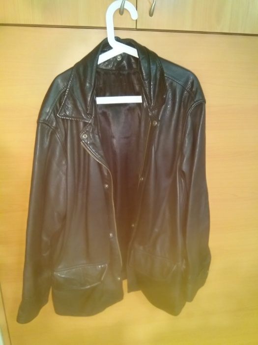 мъжка кожена полушуба без подплата